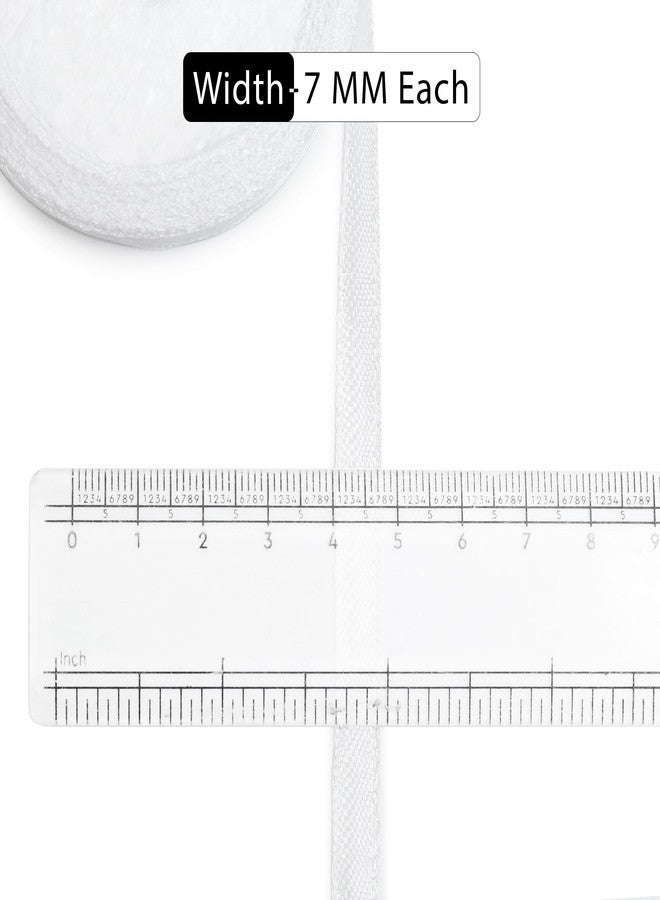 EmbroideryMaterial White Satin Ribbon Roll for Sewing, Craft, Gift Wrapping, Decorations, DIY & Return Gift Packing - 5 Rolls, 50 Metres Total, 7MM Width - Image 5